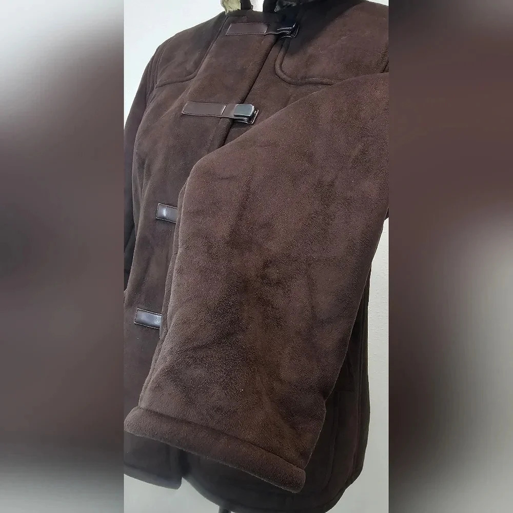 Utex Design Faux Micro Suede/Fur Leopard Print Ja… - image 11